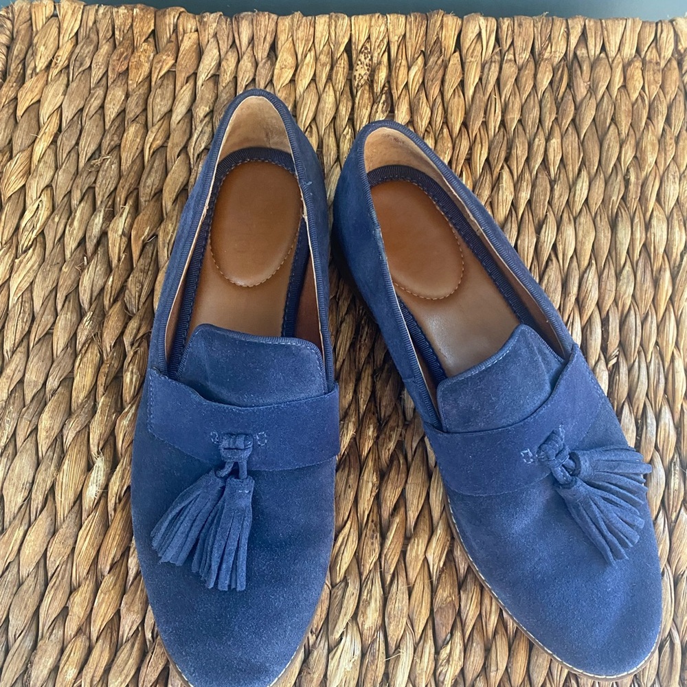 Women’s Franco Sarto Blue Suede Loafers